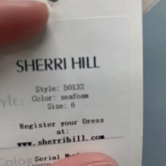 Sherri Hill Formal/Prom Gown Style 50132 NWT Seaform Size 6 - Picture 7 of 9